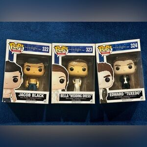 Funko Pop! Twilight Saga Vinyl Figures Jacob, Bella & Edward Set